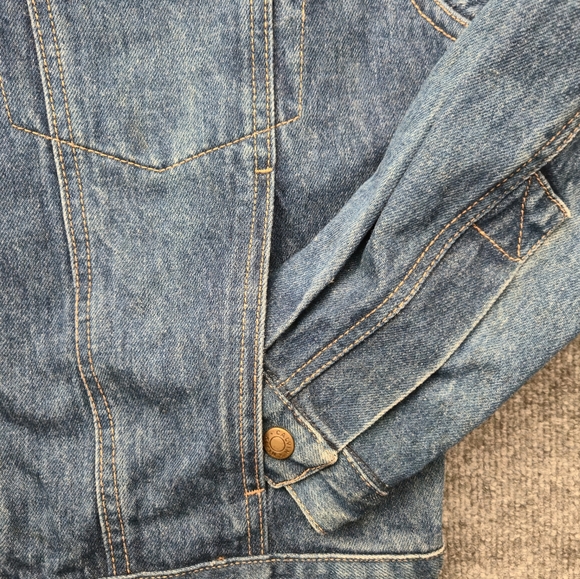 Vtg 80s 90s Calvin Klein Denim Jacket L Made in USA Trucker Jean Coat Vintage‎ - Picture 5 of 16